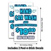 Hand Car Wash (24" X 36") Vinyl Decal Only (Pack