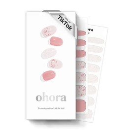 Ohora Semi-Cured Gel Nail Strips Rose Diamond Patterning Operation / 오호라 세미 큐어드 젤네일 스트립 로즈 다이아몬드 패턴화 작동