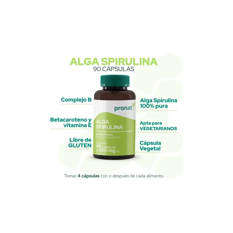 Suplemento Alga Spirulina (90 Caps) - Pronat