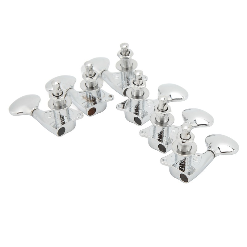 1:18 Gear Ratio Guitar Tuners Knob Enclosed Robust Silver Electric