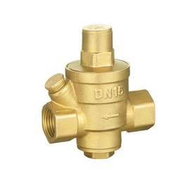 Pressure Regulator Valve Reducing Valve Adjustable Brass Water Pressure Valve for Water Purification Equip (DN15, Medium)