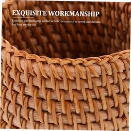 Ciieeo 2pcs Wood Woven Pen Holder Storage Basket for Sundries Compact Design for Desk Organization and Versatile Container for Office and Home Use