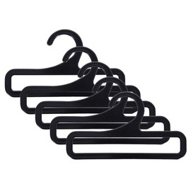 10 Pcs Plastic Scarf Hangers Towel Holders Closet Organizer for Scarves, Ties, Shawls, Belts, Towels (Black)