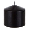 Mega Candles 1 pc Unscented Black Round Pillar Candle, Pressed