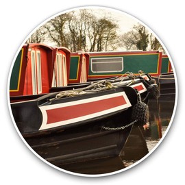 Vinyl Stickers (Set of 2) 20cm - Narrowboats Canal River Boat He #16469