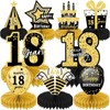 Birthday Party Decorations 9 Pieces Black Gold Birthday Theme Honeycomb