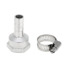 Hihaha 304 Stainless Steel Hose Barb Fittings 19/32" OD 3/4" BSPT Female Thread Connector for Air Water Oil Gas Fuel 1 Set Silver Tone