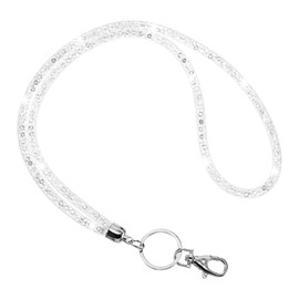 Ymapinc Bling Lanyard, 19.7'' Office Neck Strap Crystal Lanyards Office Employee Lanyard Crystal Keychain with Metal Clasp & Keyring for ID Badge Holder Keys