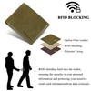 VISOUL Mens Bifold Leather RFID Blocking Wallet with 2 ID