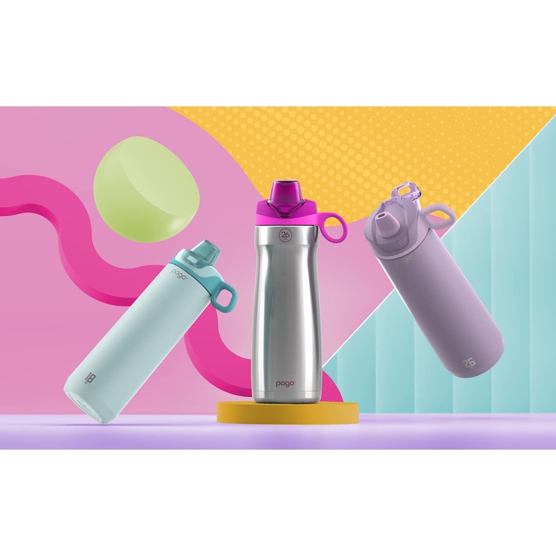 Pogo Active Stainless Steel Insulated Water Bottle with Leak Proof