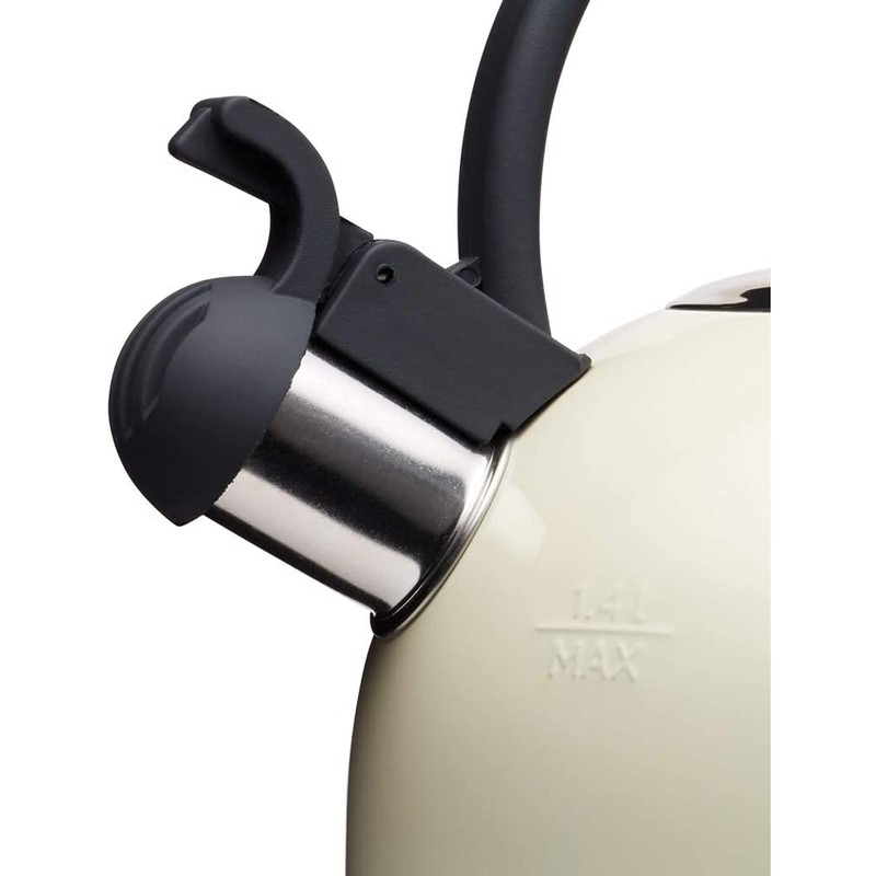 KitchenCraft Living Nostalgia Stove Top Kettle, Whistling, Induction, Metal, 1.3