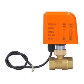 DN15 2 Way 2 Wire Electrical Ball Valve Normally Open Brass Ball Valve 1/2in Pipe Thread AC220V