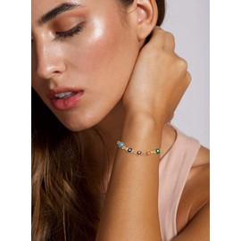 Evil Eye Bracelets Evil Eye Anklet Bracelet for Women Men Rakhi Bracelet for Brother Sister Black Thread for Evil Eye Red Protection Bracelet Mal De Ojo Bracelets for Teen Girl Gifts Trendy Stuff