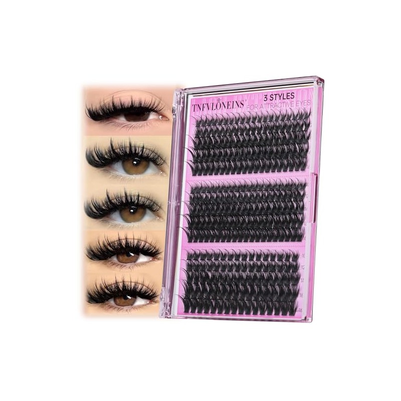 TNFVLONEINS Lash Clusters Wispy Eyelash Clusters Spiky Individual Lashes Clusters