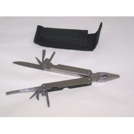 Out of the blue 79/5114 Multitool Stainless Steel with 15 Functions Approx. 15 cm Including Bag on Blister Card