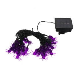 Operitacx 1Pc Schnur Solarspinnenleichterkette LED dekorative Außenleuchten Solar-Lichterketten für den Außenbereich Solarlichtschlauch Solarseillichter pp Violett