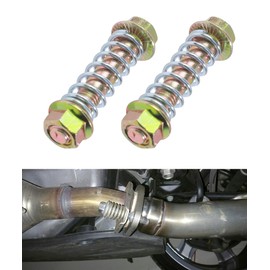 SCUARI 2PCS Automobile Exhaust Bolts and Springs,Car Accessories,M10-1.5x67mm Automotive Exhaust Spring Bolt and Nut Hardware Repair Replacement Kit,Suitable for Most Cars,Trucks,SUVs,Motorcycles