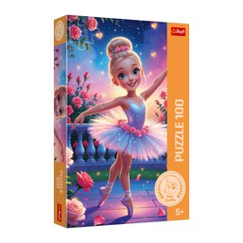 Trefl - The Treflik Family, Ballerina - 100 Piece Jigsaw Puzzle - Colourful Puzzle with a Ballerina in the Middle of Roses, Creative Entertainment, Fun for Children from 5 Years