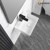 KARAMAG Small Vessel Sink 13"x11" Wall Mount Bathroom Sink Rectangular