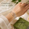 Pulseras de Acero Inoxidable para Mujer con Joyero