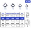 Mbsomnus M8 nut, 30 pieces flange nuts, M8 DIN 6926,
