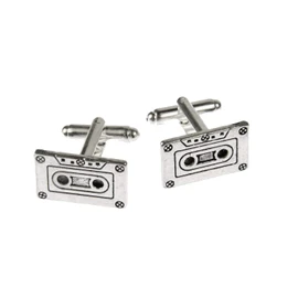 Miniblings Cassette Tape Cuff Links Cufflinks Buttons + Box Mixtape Dj Music Band Singer Star