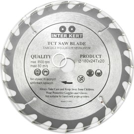 180 x 20 mm 24 Teeth Saw Blade Circular Saw Blade for Wood