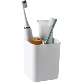 Porta Cepillo De Dientes para Baño, Organizador De Cepillos De Dientes, Ideal para Pequeños Espacios En Mostradores De Baño, Dormitorios Universitarios Y Viajes, Medidas 9x11 Cm, Material Plástico