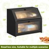 BMOSU Large Double Layer Bread Box for Kitchen Countertop, Bamboo