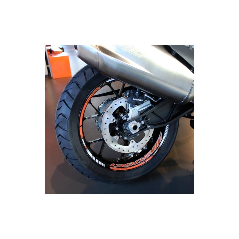 Set Felgenrand Aufkleber Orange Compatible with KTM 1390 Super Adventure