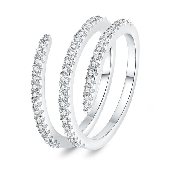 YQSENLIN Anillo para Mujer, Anillos de Resorte, Tres Capa, Anillos