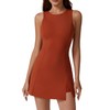 QINSEN Crew Neck Tennis Dress for Women Sleeveless Golf Dresses