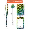 ID Badge Holder with Retractable Lanyard and Keychain, Badge Reel