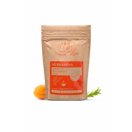 Herbamina Apricot & Rosemary Herbal Tea | Fruit Herbal Tea in Tea Bags | 45 x 1.5 g | Naturally Caffeine Free