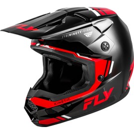 FLY Racing Kinetic Verdict Helmet - Black/Red/White (Small) - DOT/FMVSS 218 Approved