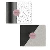 dabelino® Wrapping Paper Black/White/Grey, Terrazzo: 4 Sheets + 4 Stickers