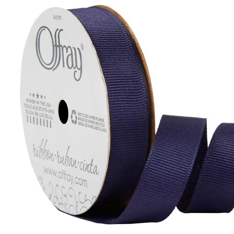 Offray Grosgrain Craft and Decorative Ribbon, 5/8" Wide, 21-Foot Spool,