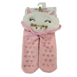 Jane and Bleecker Girls Unicorn Crew Socks & Sleep Mask Set Pink 4-10