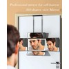 5 Way 360 Barber Mirror with Light for Self Hair
