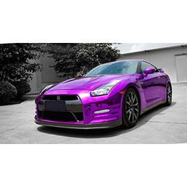 DIYAH High Gloss Purple Chrome Mirror Vinyl Car Wrap Sticker with Air Release Bubble Free Anti-Wrinkle (120" x 60" / 10FT x 5FT)