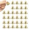 60PCS 26mm/1inch Gold Bells Mini Liberty Bells for Crafts Favor