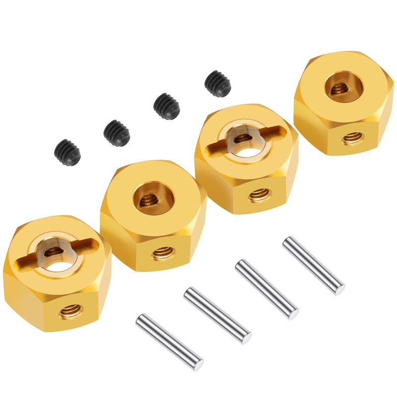 SWX 1/10 RC Car Wheel Hex Extenders 4PCS 8mm Brass