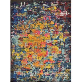 Unique Loom Estrella Collection Colorful Abstract Multi Area Rug (9' 0 x 12' 0)