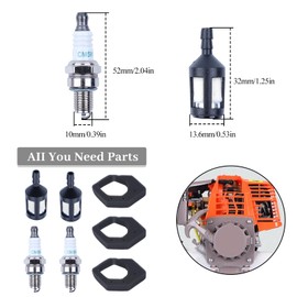 Fuel Air Filters Foam Spark Plug Kit for Honda GX25 GX25N GX25NT HHT25S Engine