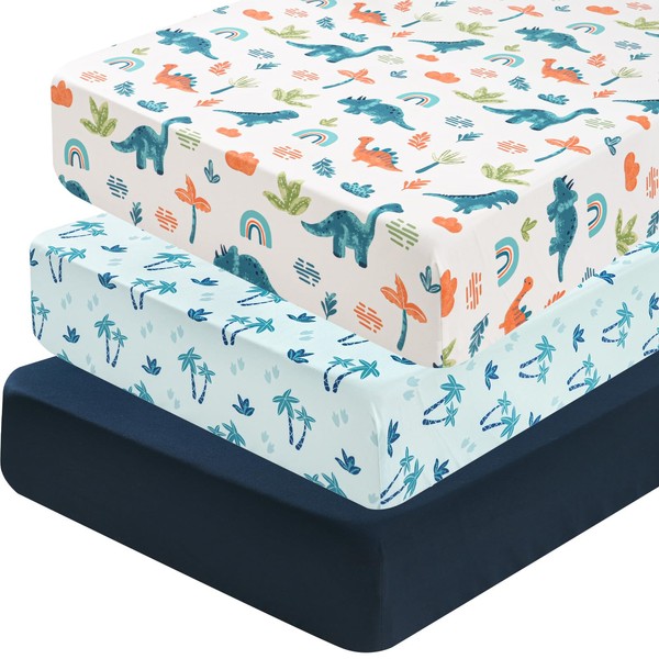 david's kids 3 Pack Fitted Crib Sheets, Ultra Soft Breathable