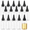 BENECREAT 15Pcs 50ml Transparent Plastic Squeeze Bottles with Graduated, Squeeze