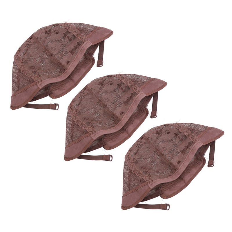 3pcs Stretchable Stocking Wig Cap Breathable Nylon Mesh Hat for