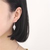 Sterling Silver Falling Feather Leaf Wing Drop Dangle Hook Earrings