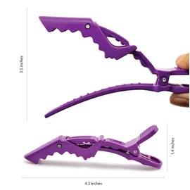 Hair Clips, Hairdresser Clips, Combi Clip, Hairdresser Section Clips, Crocodile Made of Plastic, Professional Styling Hair Clips for Women, Hair Clips, Hairdresser, 12 Pieces, Plastic Hair Clip