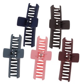 Outanaya 5pcs Acrylic Hair Claw Clips for Women Stretchy Hair Claw Clips Large Jaw Accessories Girl